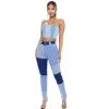 2021 Autumn new collection of Amazon Super Elastic high-waisted fringed pencil slimming women's denim trousers from the original factory Item Picture